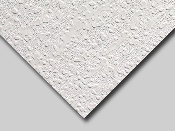 PVC laminated gypsum ceiling tile for suspended ceiling grids
