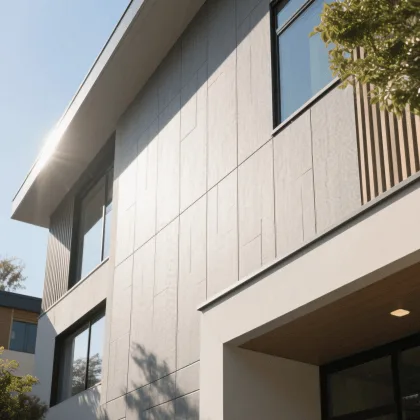 Fiber cement exterior cladding panel system